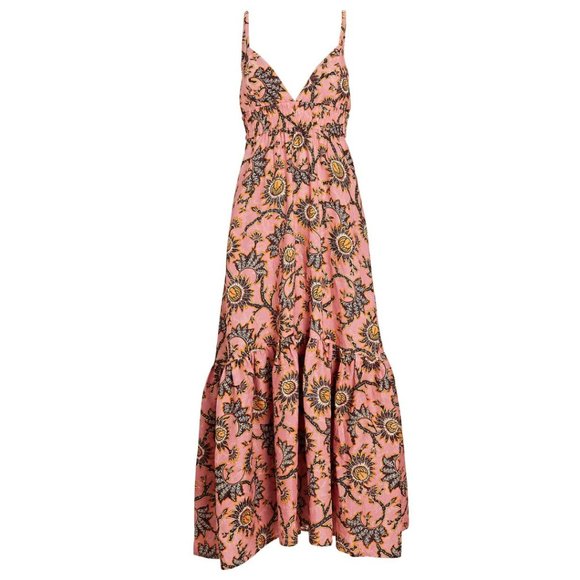A.L.C. Rhodes Floral Linen Midi Dress - Picture 2 of 7